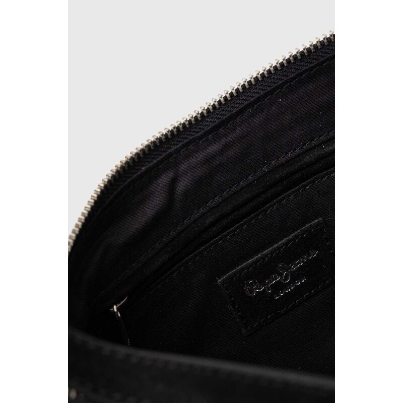 Semišová kabelka Pepe Jeans JANICE ANGIE černá barva, PL031530