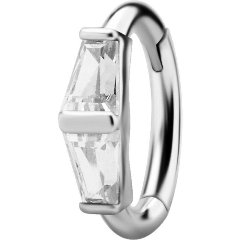 Atreya CoCr NF Oválný kroužek pro rook piercing s prémiovými zirkony 107640046