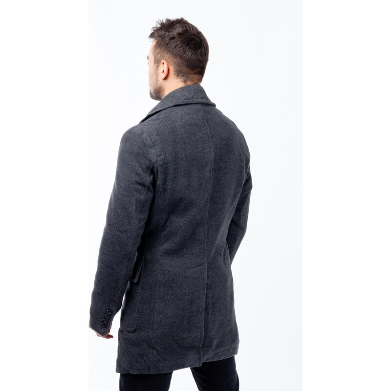 Pánský kabát GLANO - tmavě šedý