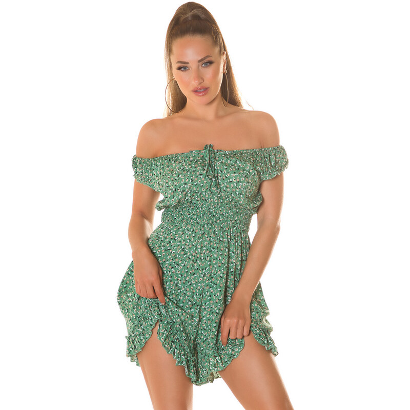 Style fashion Sexy Koucla short off-shoulder Overall with flowers