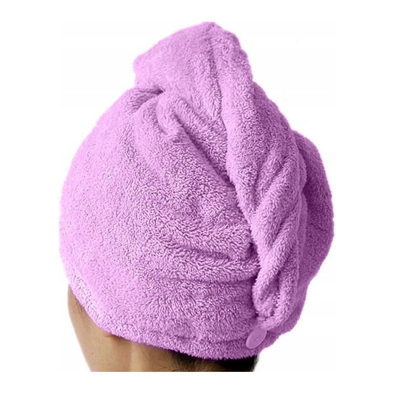 Verk 01625 Turban na vlasy z mikrovlákna růžová