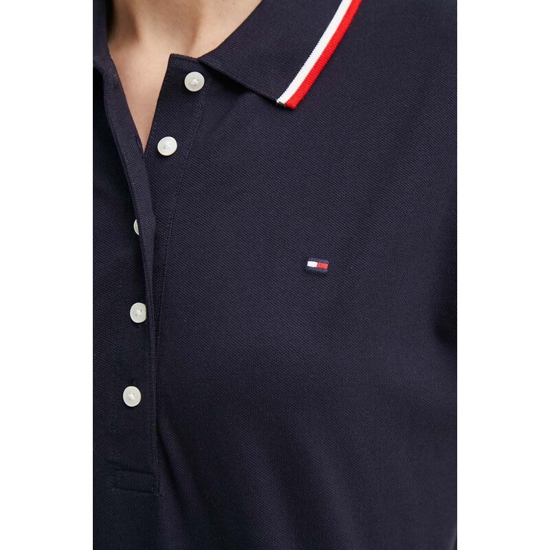 Polo tričko Tommy Hilfiger tmavomodrá barva