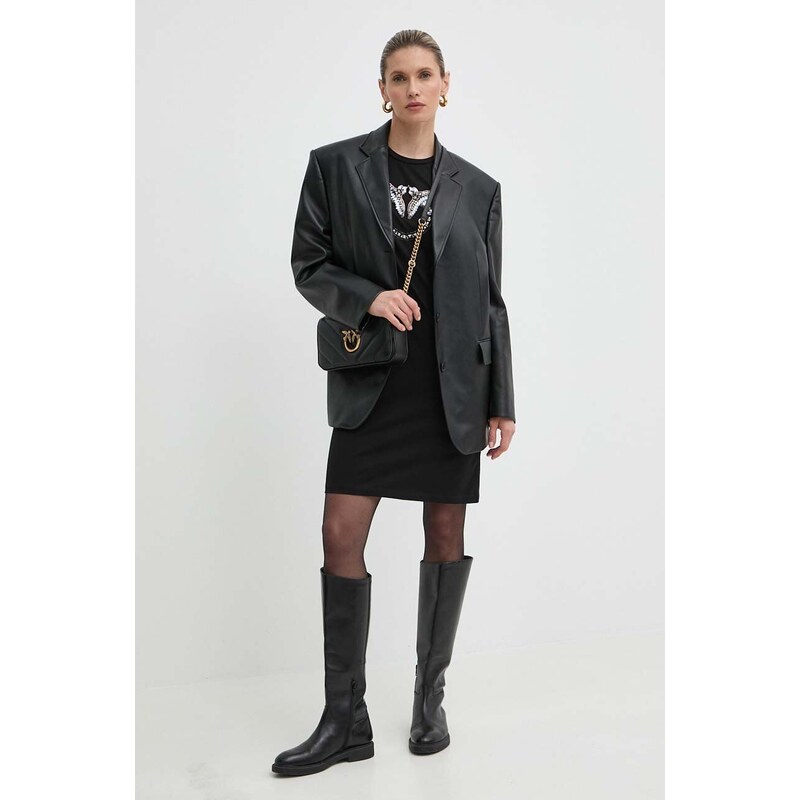 Bavlněné šaty Pinko Answear Exclusive černá barva, mini, 103933.A1R7