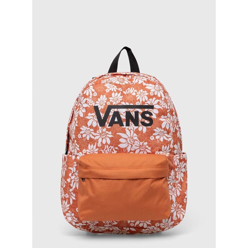Dětský batoh Vans OLD SKOOL GROM BACKPACK oranžová barva, velký, vzorovaný