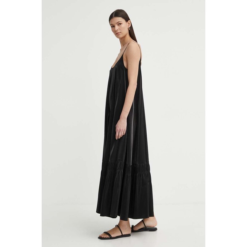 Šaty AERON IMOGEN černá barva, maxi, AW24SSDR523491