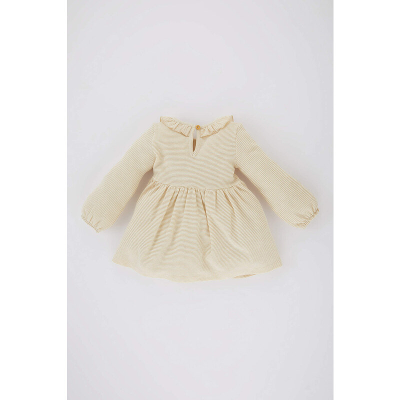 DEFACTO Baby Girl Long Sleeve Jacquard Dress