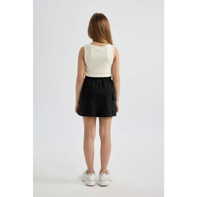 DEFACTO Girl Thin Sweatshirt Fabric Regular Fit Knitted Skirt