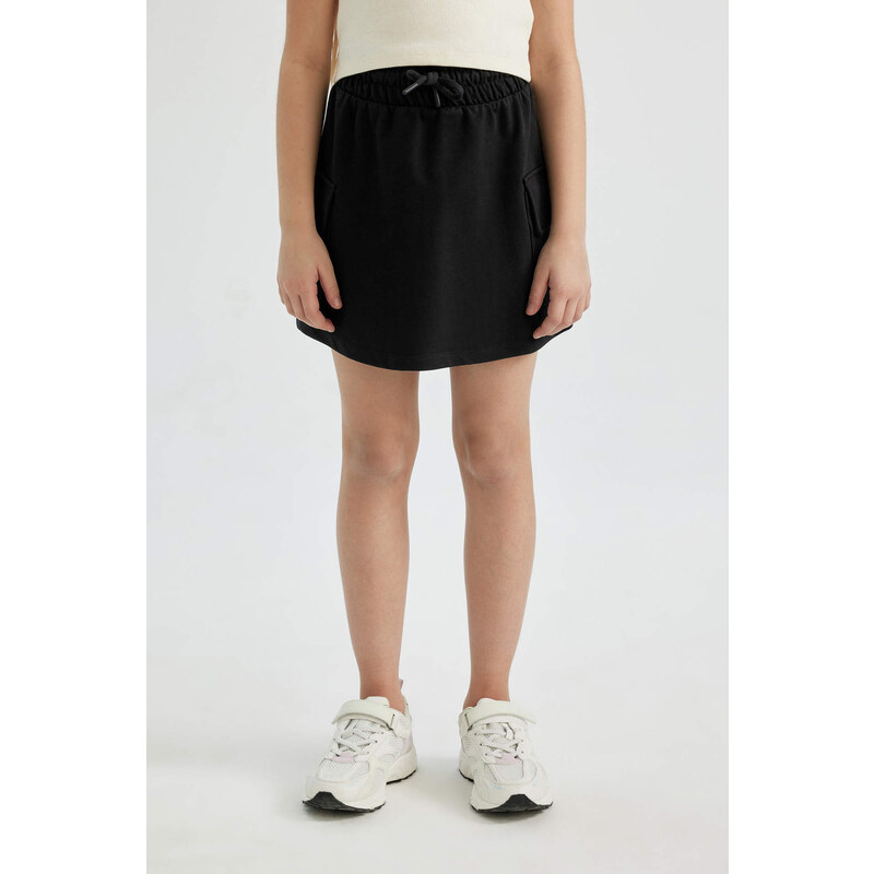 DEFACTO Girl Thin Sweatshirt Fabric Regular Fit Knitted Skirt