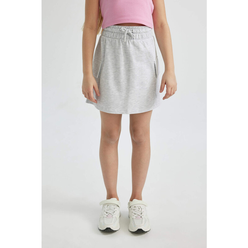 DEFACTO Girl Thin Sweatshirt Fabric Regular Fit Knitted Skirt