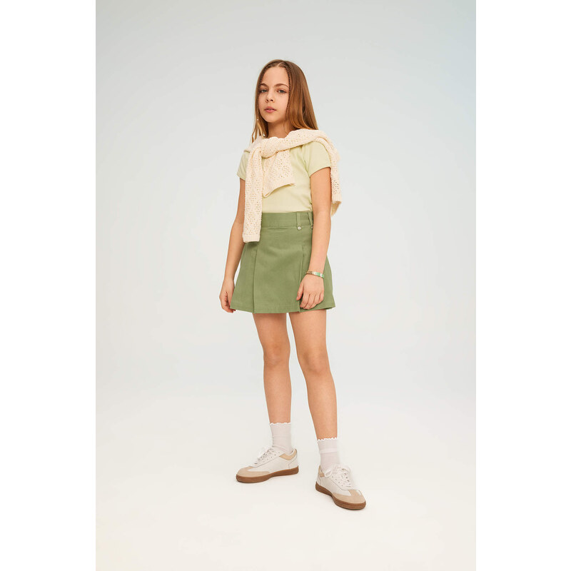 DEFACTO Girl Gabardine Regular Fit Skirt