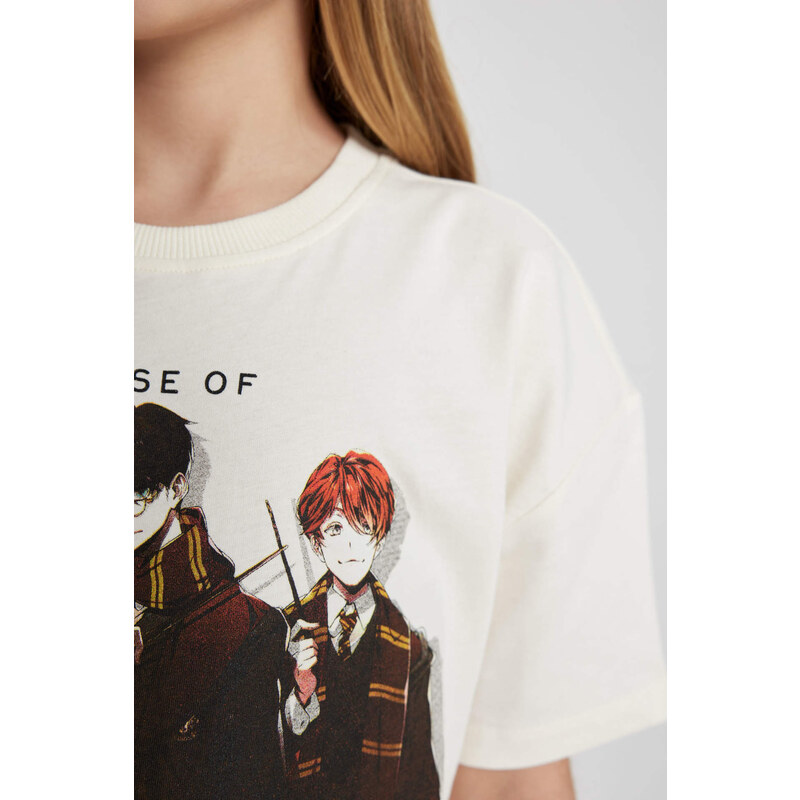 DEFACTO Girl Harry Potter Oversize Fit Short Sleeve T-Shirt