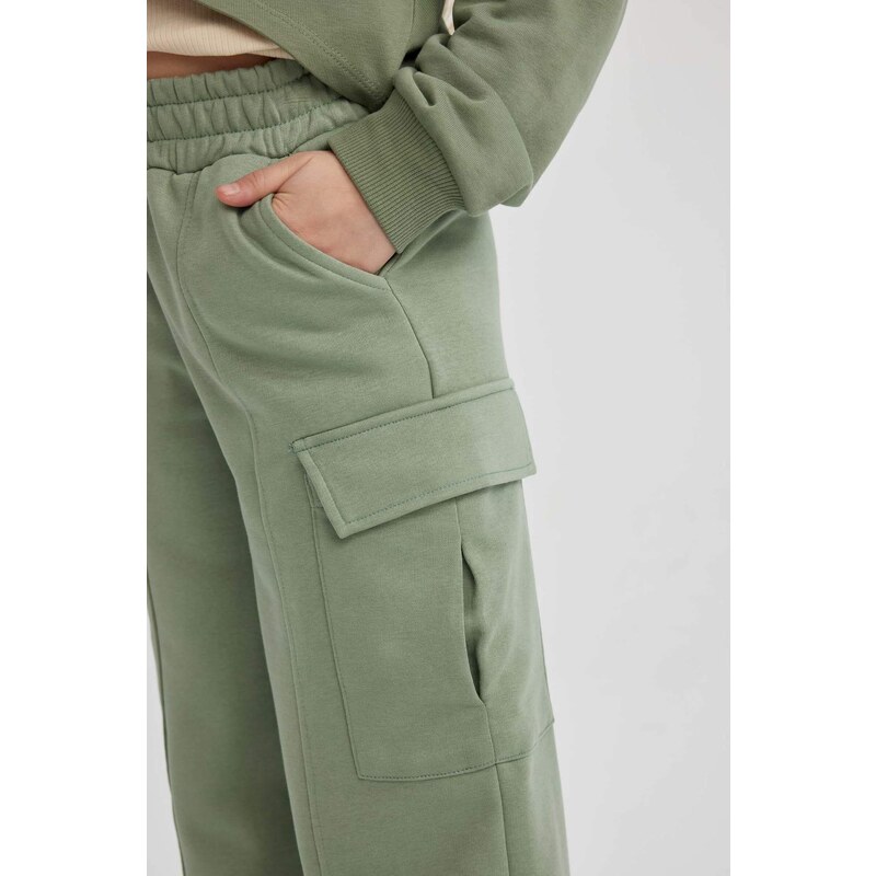 DEFACTO Girl Wide Leg Cargo Sweatpants