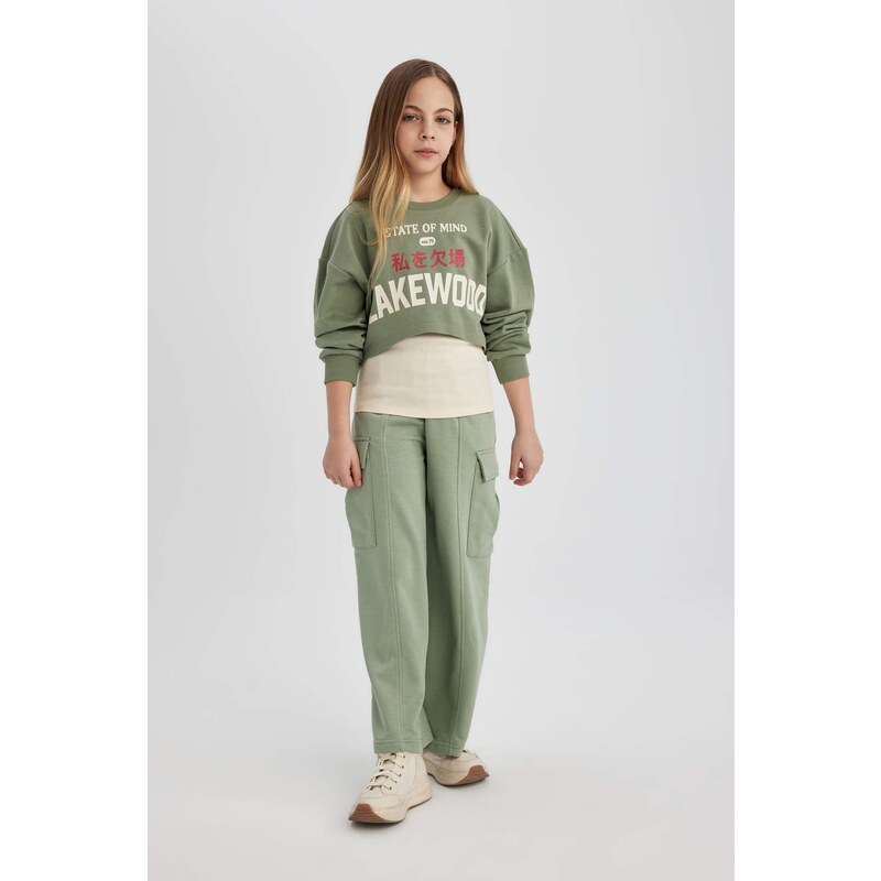 DEFACTO Girl Wide Leg Cargo Sweatpants