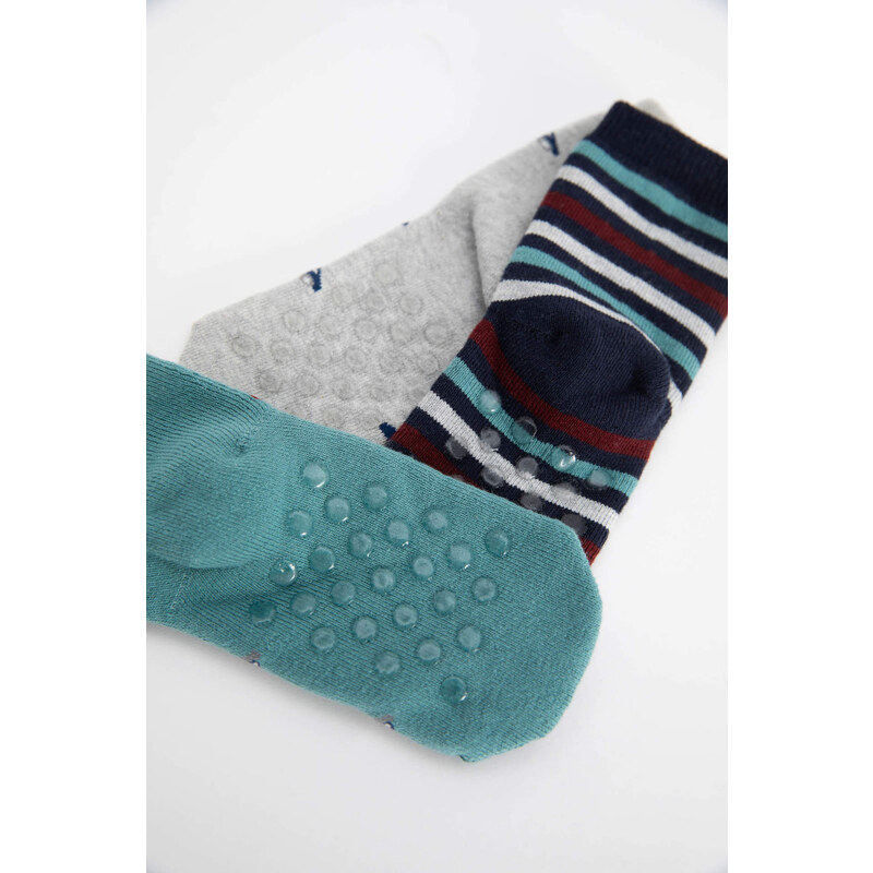 DEFACTO Baby Boy 3 Piece Cotton Long Socks