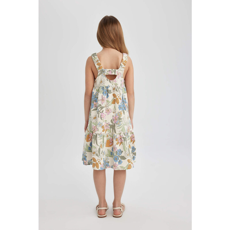 DEFACTO Girl Patterned Cotton Sleeveless Dress
