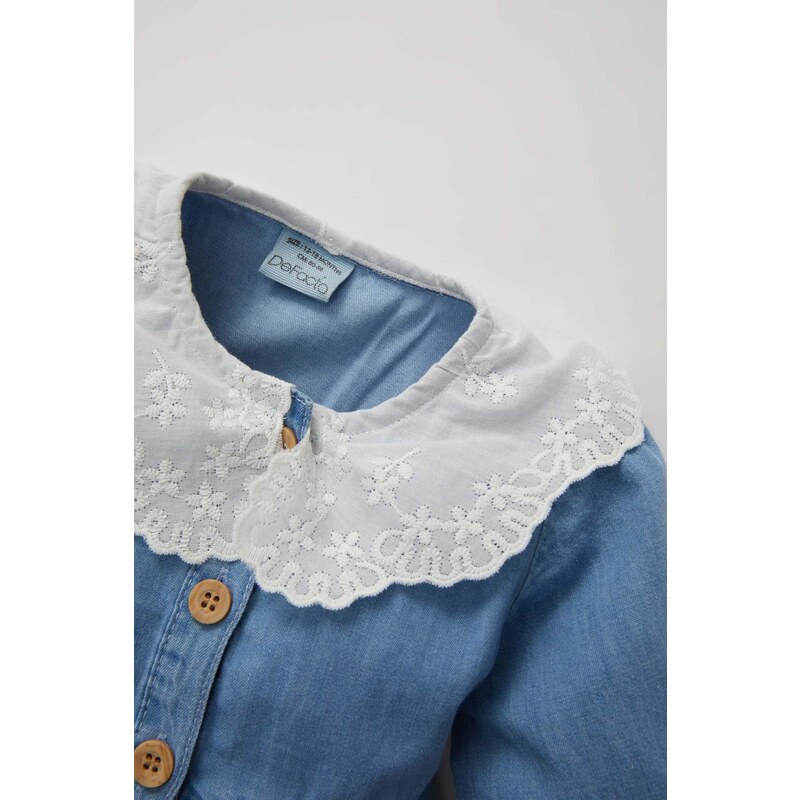 DEFACTO Baby Girl Long Sleeve Jean Dress