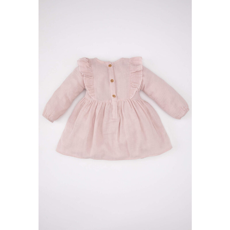 DEFACTO Baby Girl Long Sleeve Muslin Dress