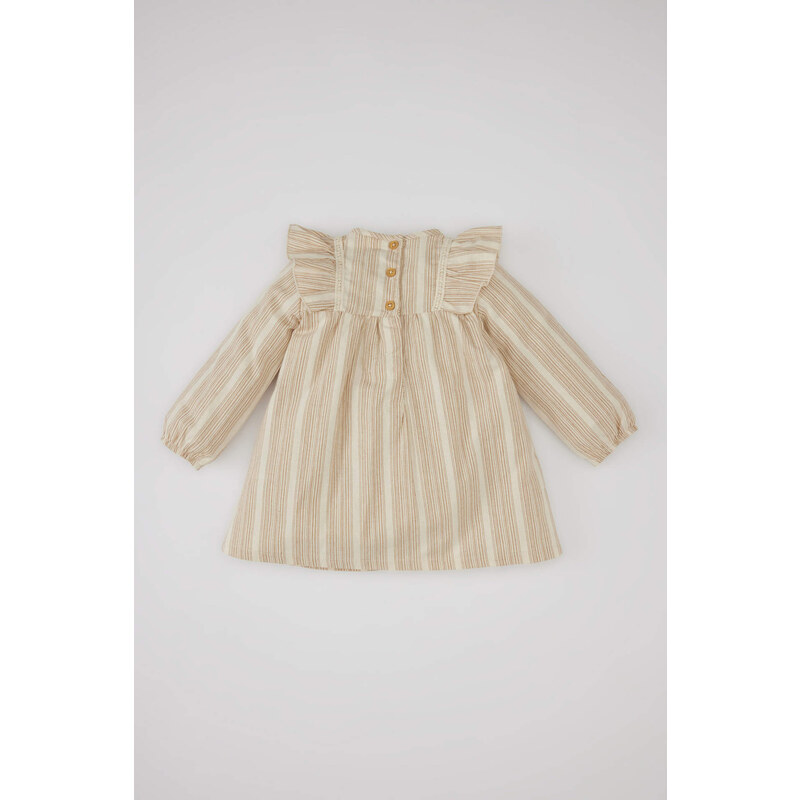 DEFACTO Baby Girl Striped Flared Poplin Dress