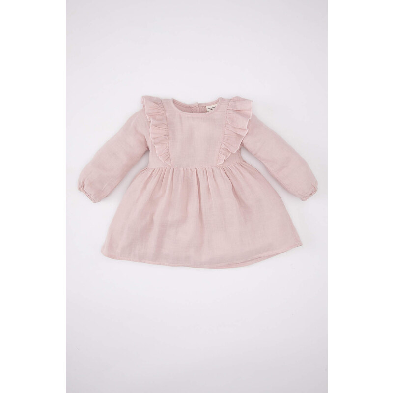 DEFACTO Baby Girl Long Sleeve Muslin Dress