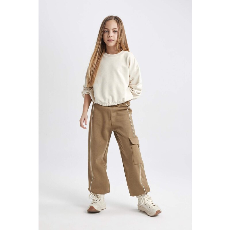 DEFACTO Girl Loose Fit Thick Cargo Pocket Sweatpants