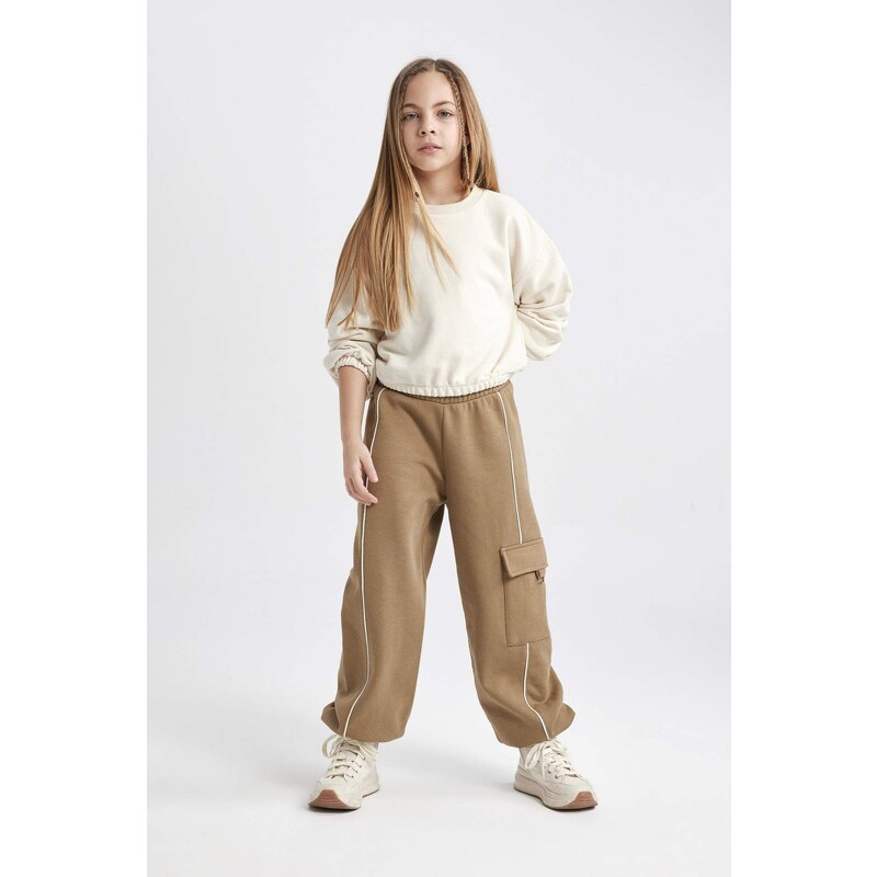 DEFACTO Girl Loose Fit Thick Cargo Pocket Sweatpants