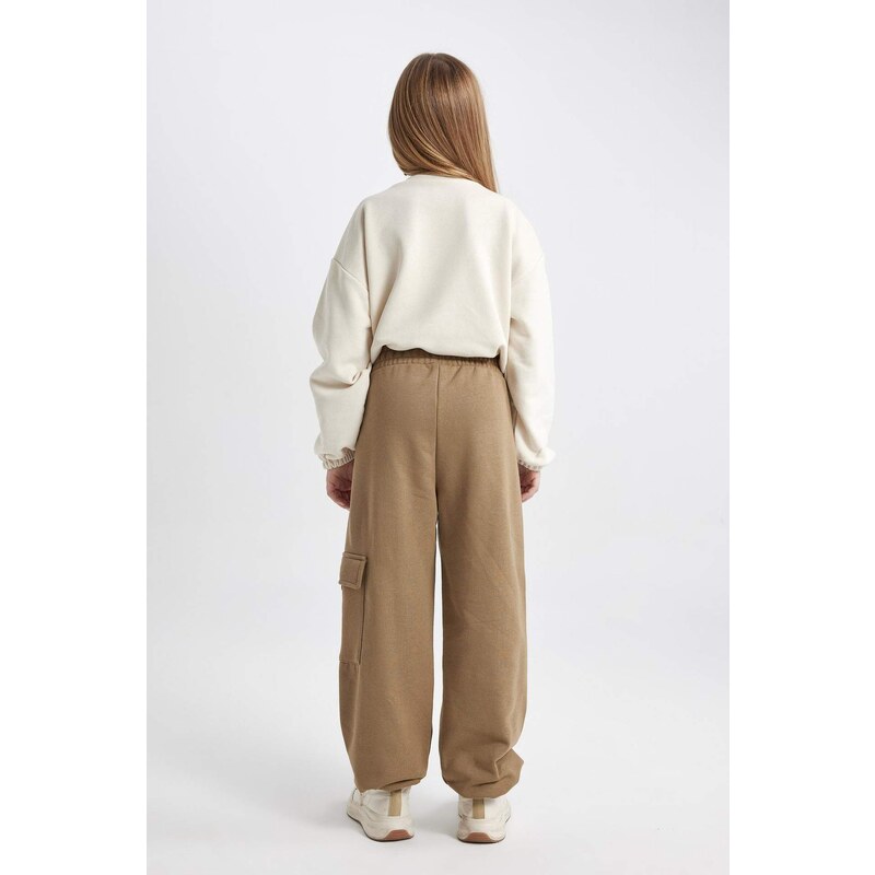 DEFACTO Girl Loose Fit Thick Cargo Pocket Sweatpants