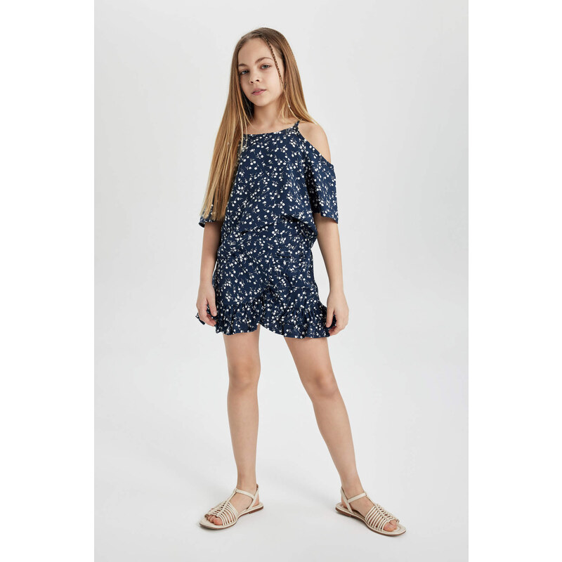 DEFACTO Girl Blouse Skirt 2 Piece Set