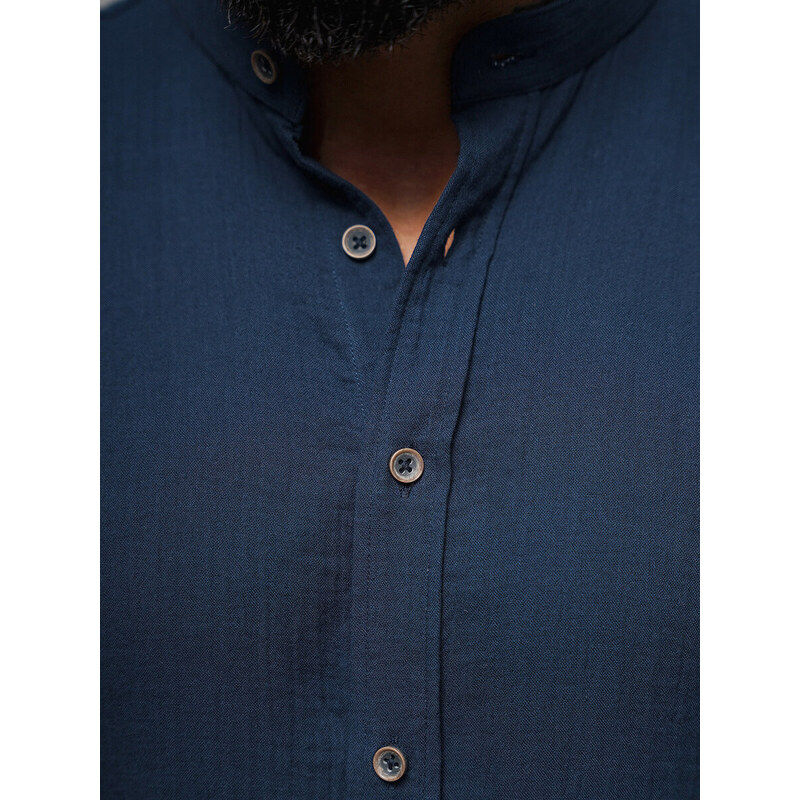 Pánská Košile Námořnická Modřá OZONEE O/309992