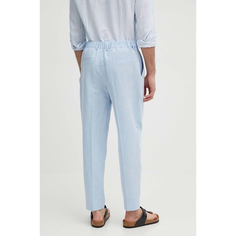 Kalhoty s příměsí lnu Calvin Klein ve střihu chinos, K10K112879