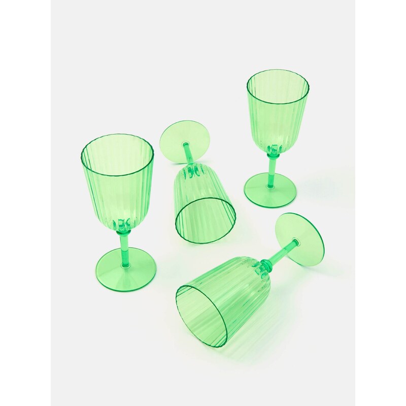 Sinsay - Sada 4 ks sklenic - zelená