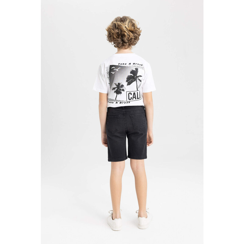 DEFACTO Boy Crew Neck Printed Short Sleeve T-Shirt