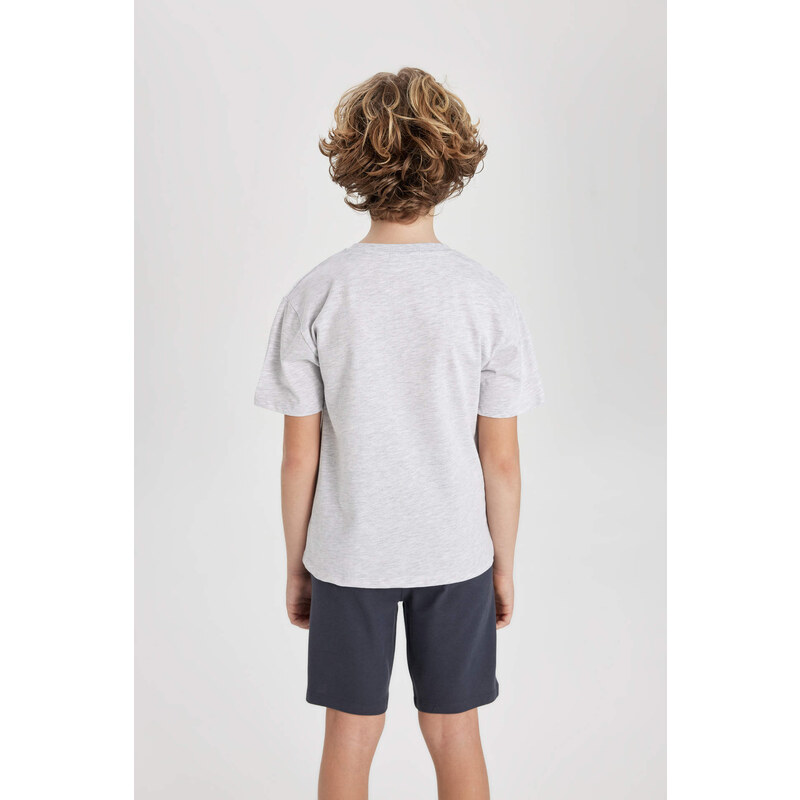 DEFACTO Boy Crew Neck Printed Short Sleeve T-Shirt