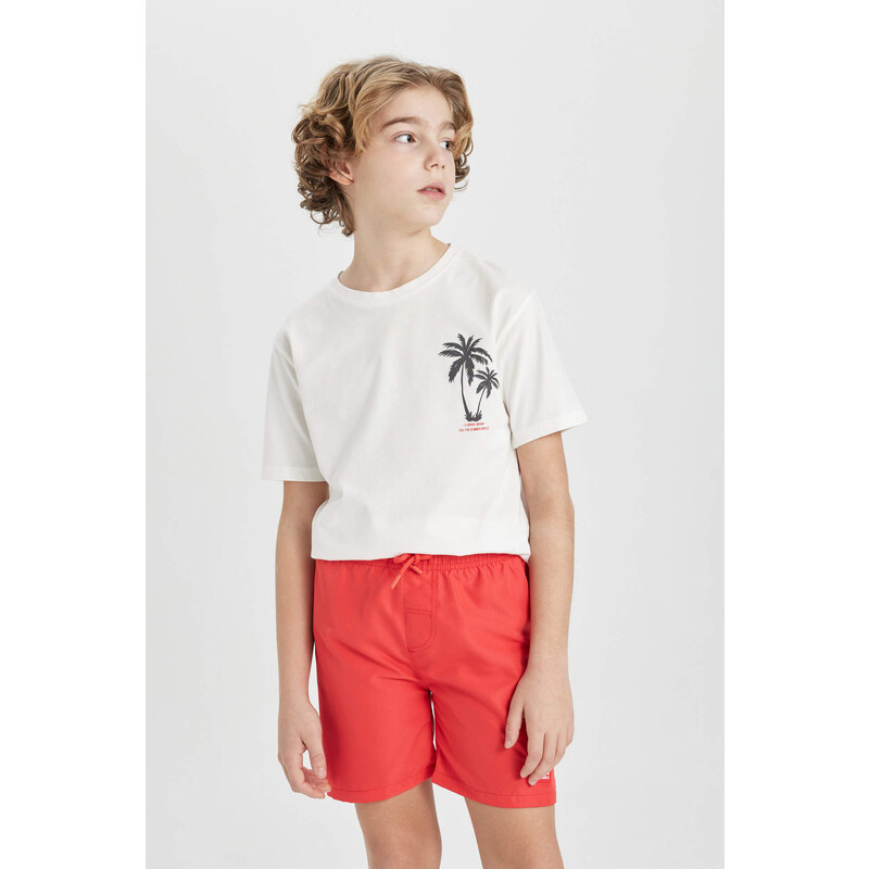 DEFACTO Boy Crew Neck Printed Short Sleeve T-Shirt