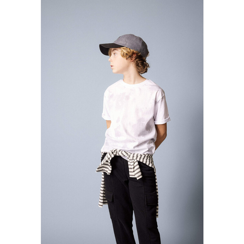 DEFACTO Boy Crew Neck Printed Patterned T-Shirt