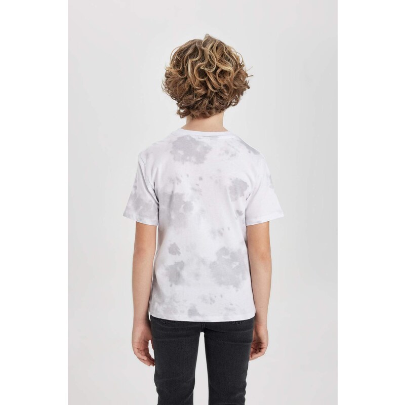 DEFACTO Boy Crew Neck Printed Patterned T-Shirt