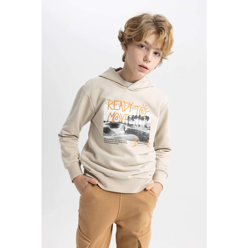 DEFACTO Boy Regular Fit Hooded Sweatshirt