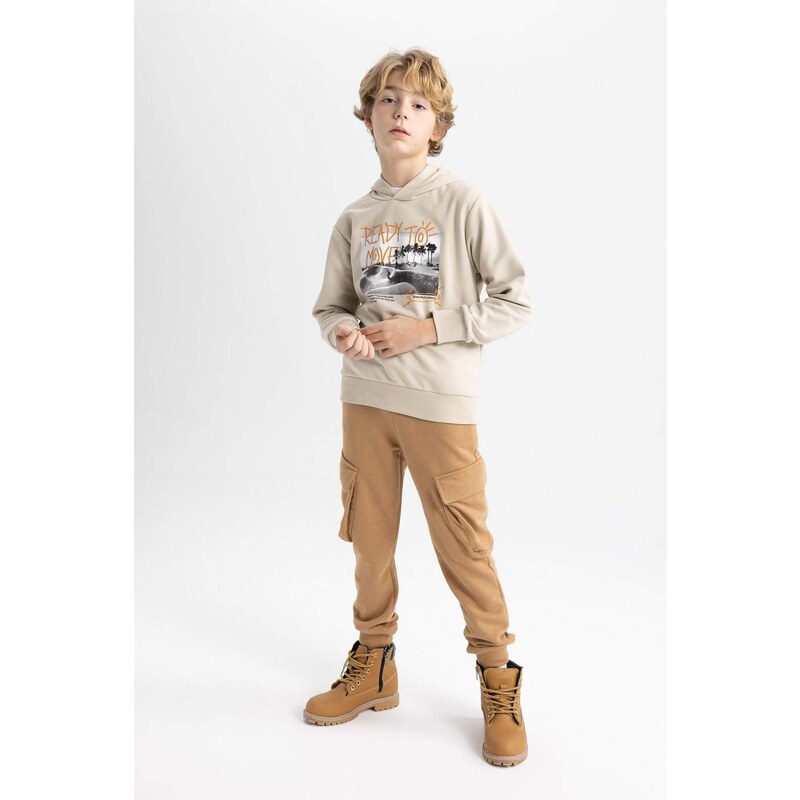 DEFACTO Boy Regular Fit Hooded Sweatshirt