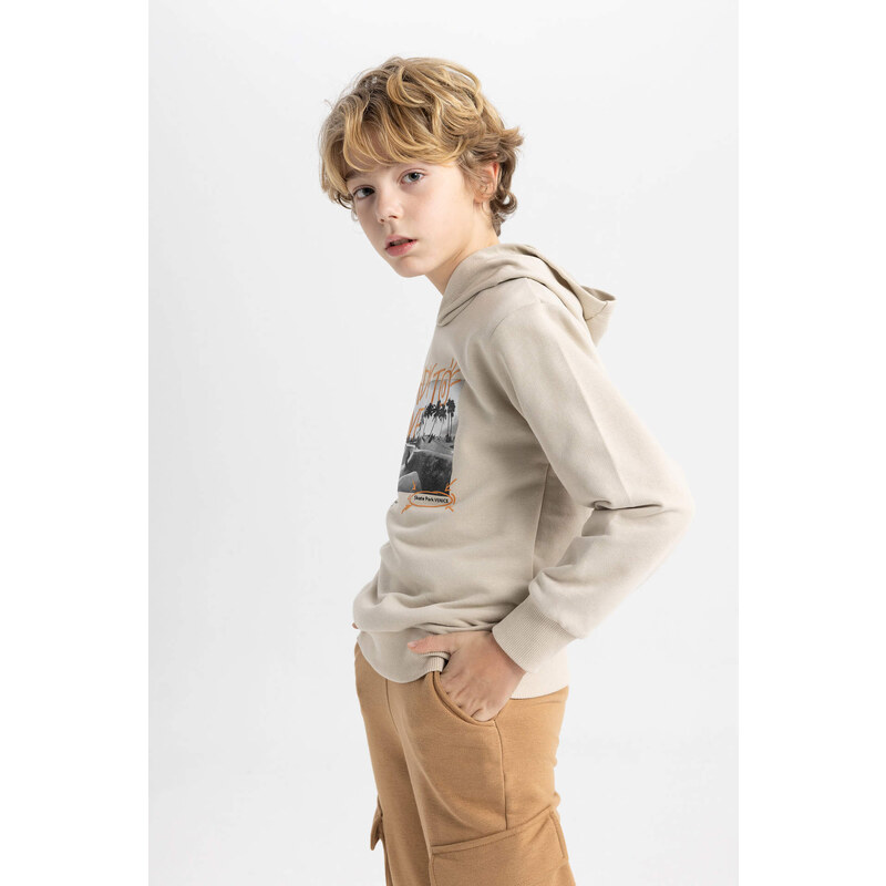 DEFACTO Boy Regular Fit Hooded Sweatshirt