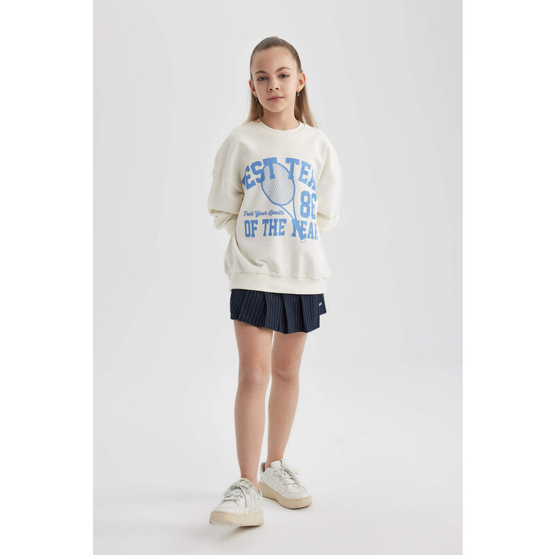 DEFACTO Oversize Fit Crew Neck Sweatshirt