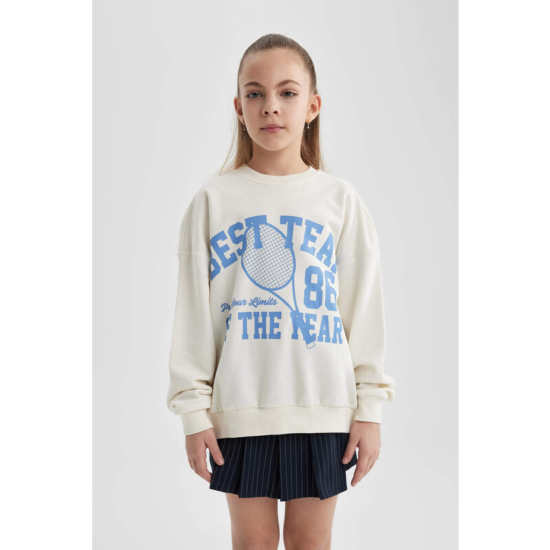 DEFACTO Oversize Fit Crew Neck Sweatshirt