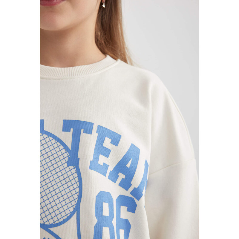 DEFACTO Oversize Fit Crew Neck Sweatshirt