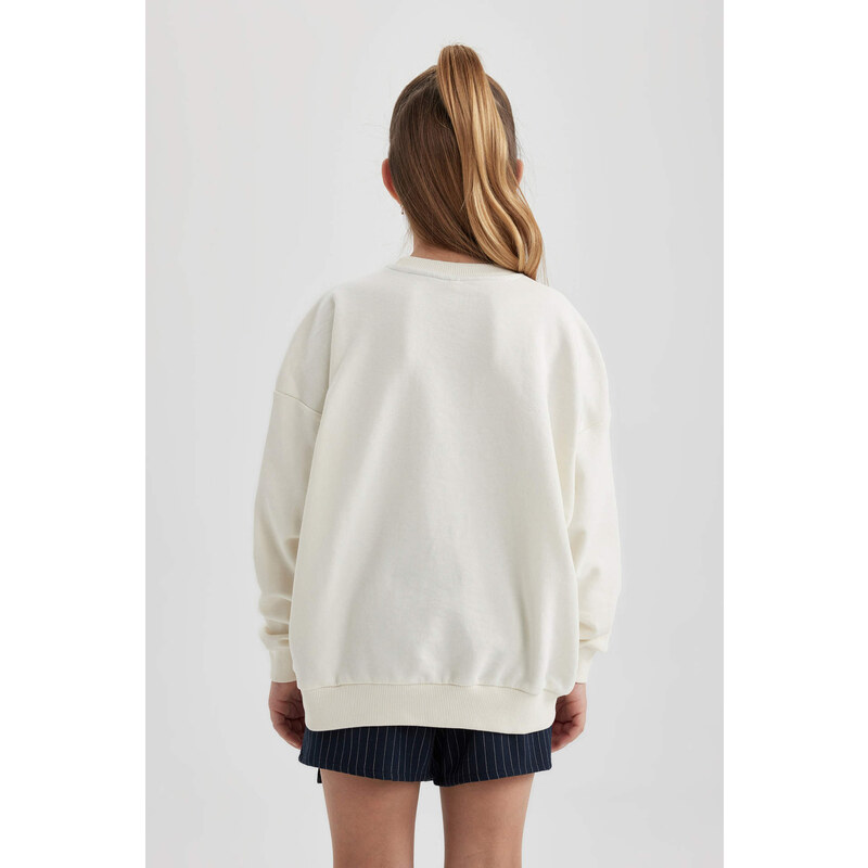 DEFACTO Oversize Fit Crew Neck Sweatshirt