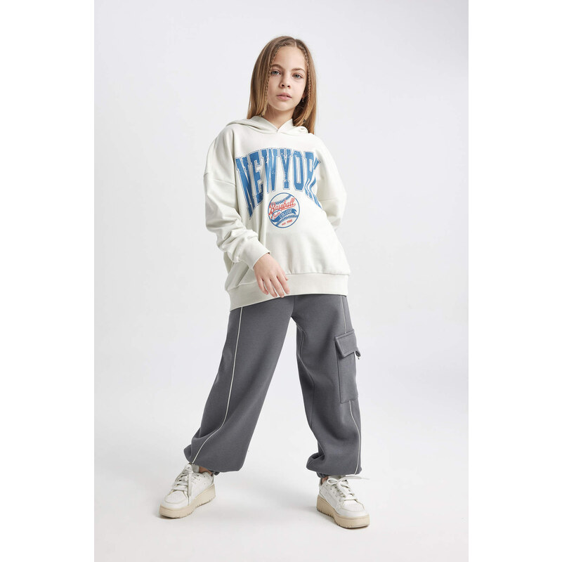 DEFACTO Girl Oversize Fit Hooded Sweatshirt