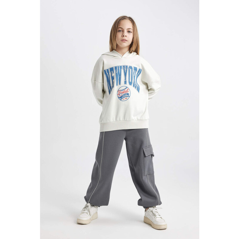 DEFACTO Girl Oversize Fit Hooded Sweatshirt