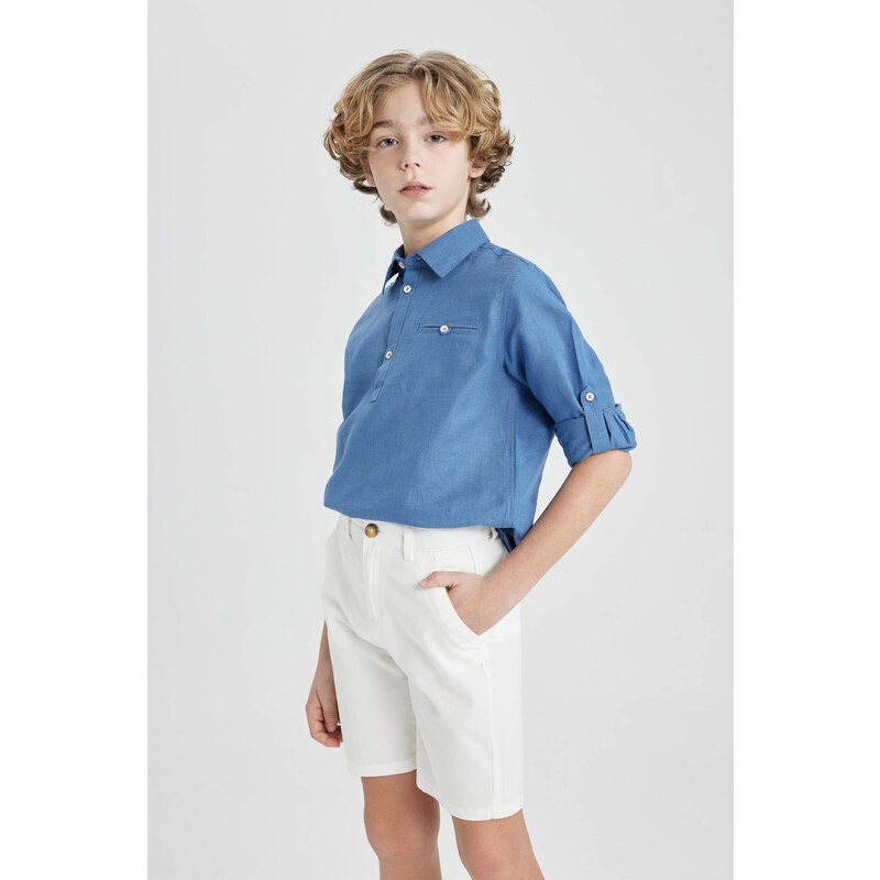 DEFACTO Boy Regular Fit Gabardine Shorts