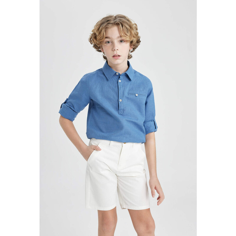 DEFACTO Boy Regular Fit Gabardine Shorts