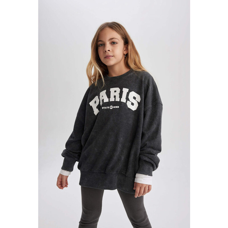 DEFACTO Oversize Fit Crew Neck Sweatshirt