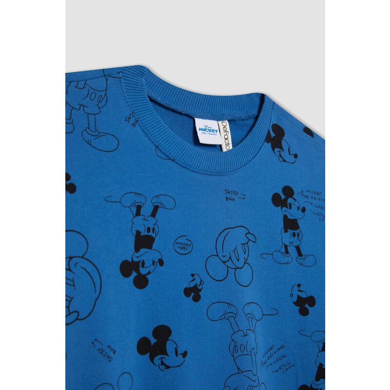 DEFACTO Oversize Fit Mickey & Minnie Licensed Crew Neck Sweatshirt