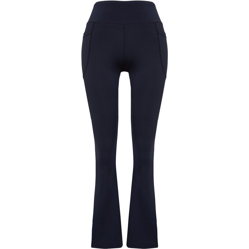 Trendyol Navy Blue Scuba/Diving Fabric Relaxed Fit Flare Knitted Sports Sweatpants