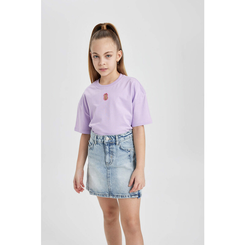 DEFACTO Girl Relax Fit Short Sleeve T-Shirt